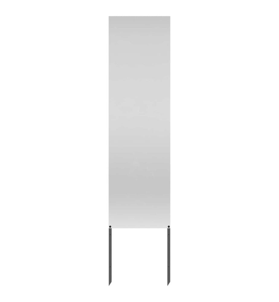 Garten Sichtschutz-Leinwand Silber 32 x 140 cm Verzinkter Stahl
