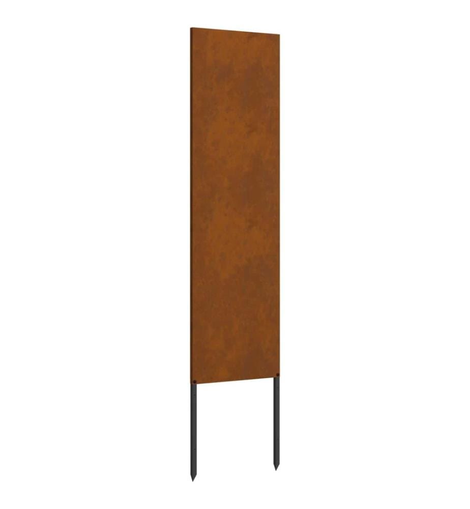 Garten Sichtschutz-Leinwand Rostig 32 x 140 cm Wetterfeststahl