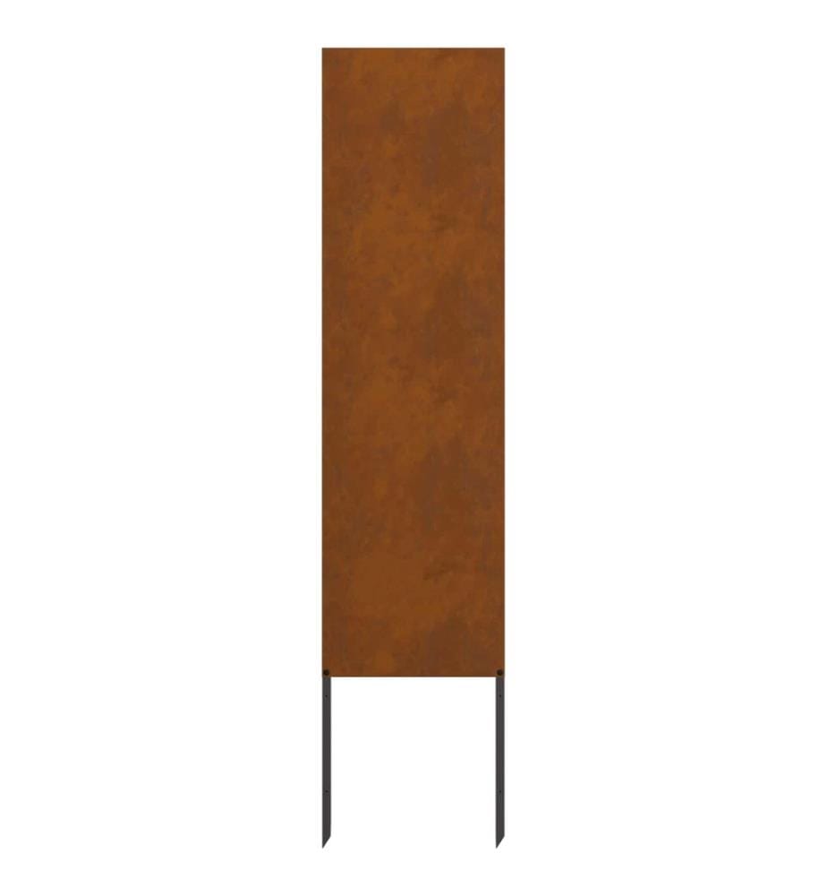 Garten Sichtschutz-Leinwand Rostig 32 x 140 cm Wetterfeststahl