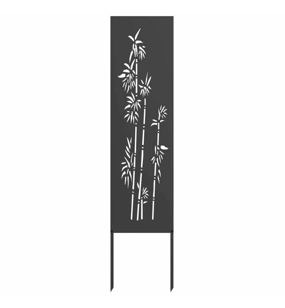 Écran de confidentialité de jardin Floral Noir 32 x 140 cm
