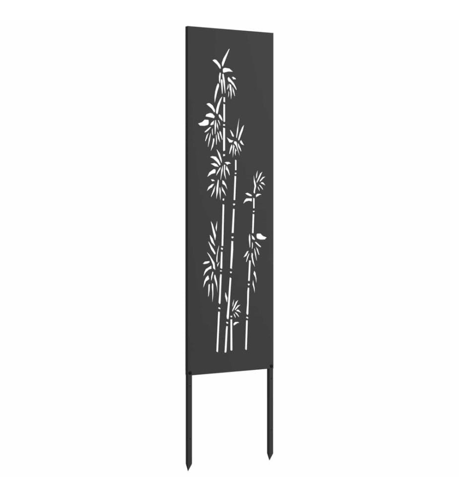 Écran de confidentialité de jardin Floral Noir 32 x 140 cm