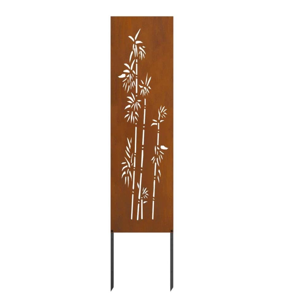 Garten Sichtschutz-Leinwand Rostig 32 x 140 cm Wetterfeststahl