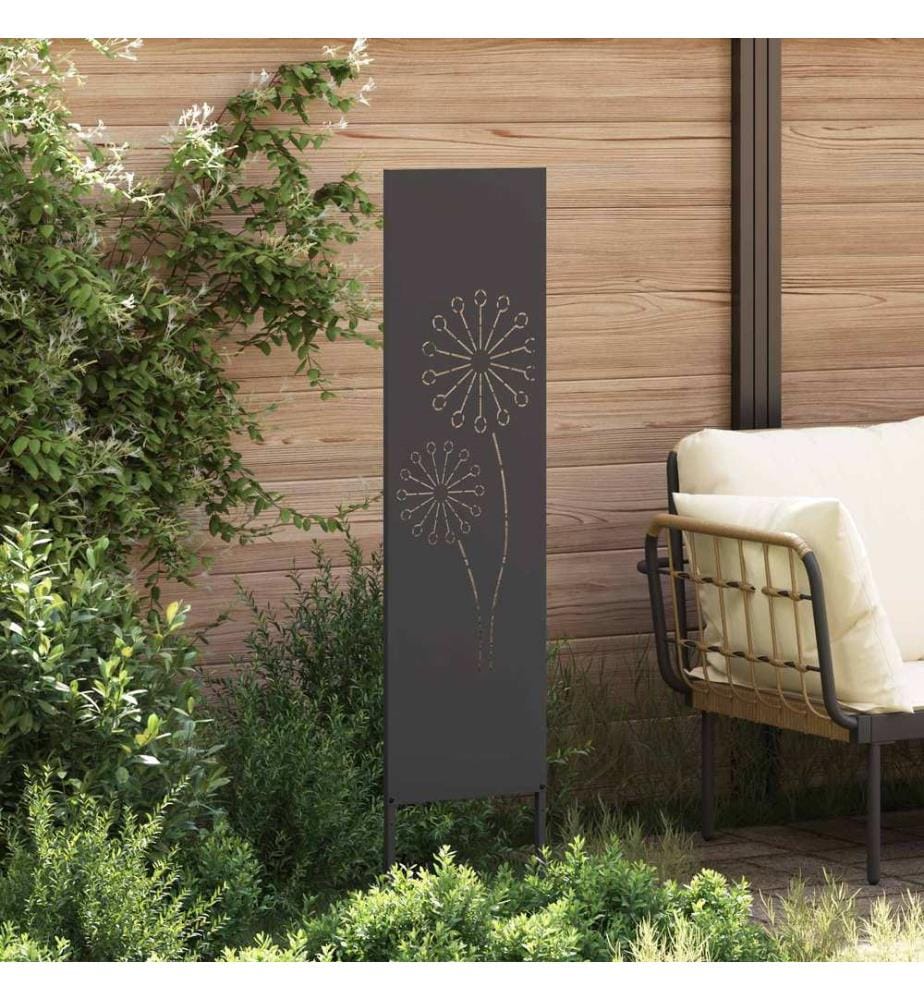 Garten Sichtschutz-Leinwand Schwarz 32 x 140 cm