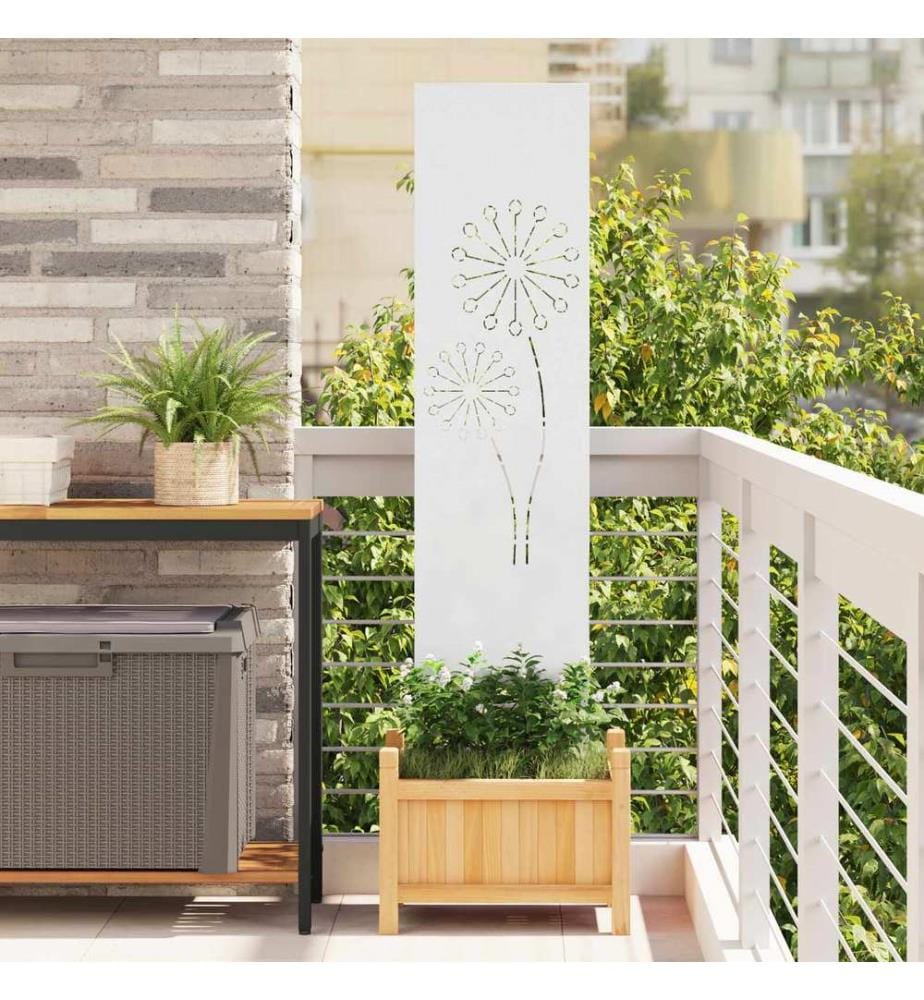 Garten Sichtschutz-Leinwand Weiss 32 x 140 cm