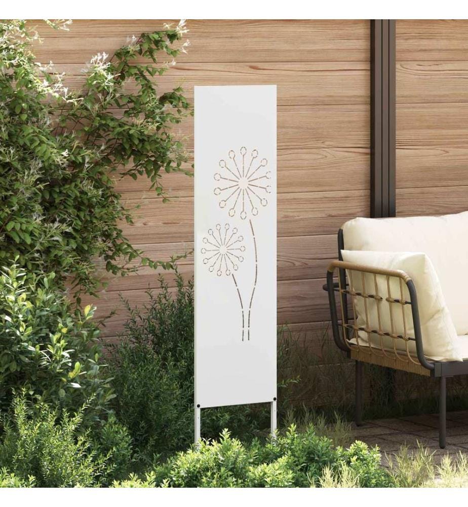 Garten Sichtschutz-Leinwand Weiss 32 x 140 cm
