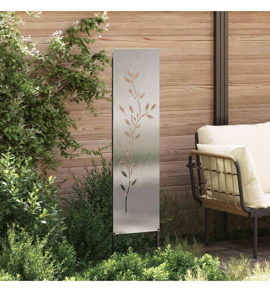 Écran de confidentialité de jardin Floral Argenté 32 x 140 cm