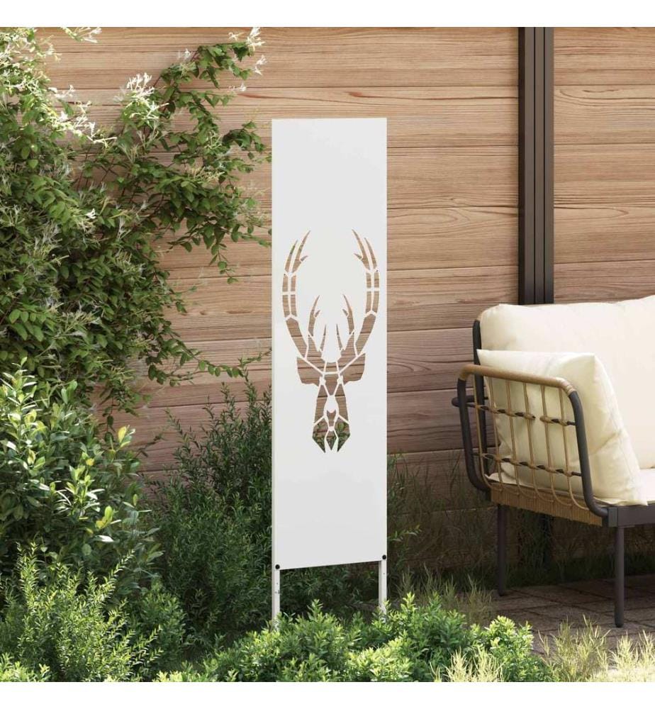 Garten Sichtschutz-Leinwand Tiermuster Weiss 32 x 140 cm