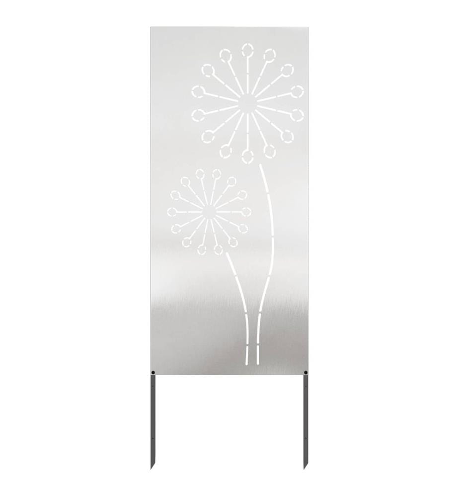 Garten Sichtschutz-Leinwand Silber 50 x 140 cm Edelstahl