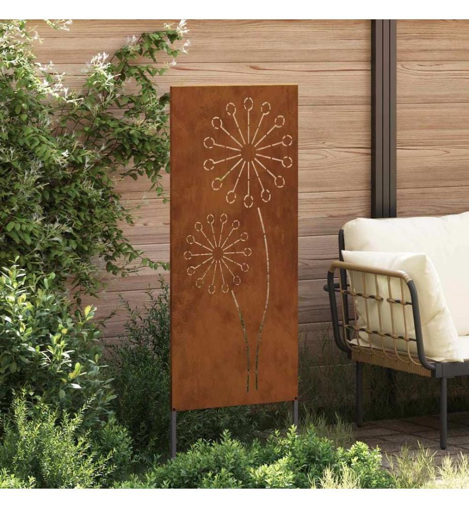 Garten Sichtschutz-Leinwand Rostig 50 x 140 cm Wetterfeststahl