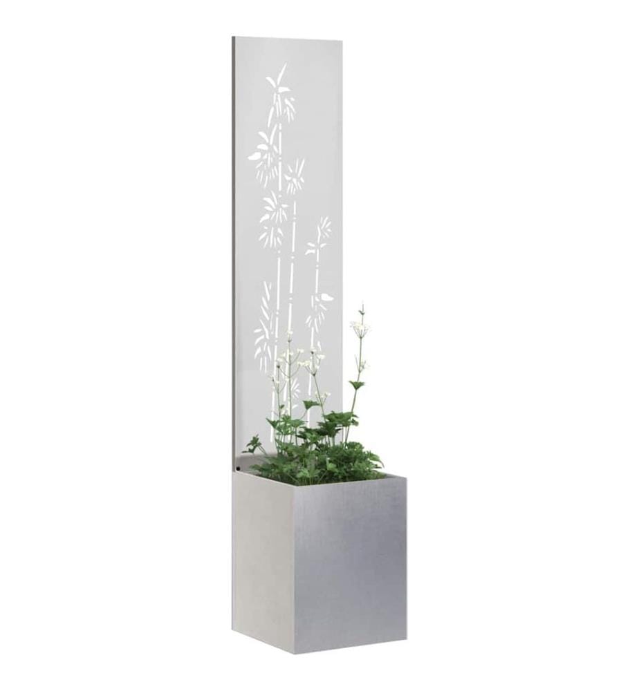 Écran de confidentialité de jardin Floral Argent 32 x 140 cm
