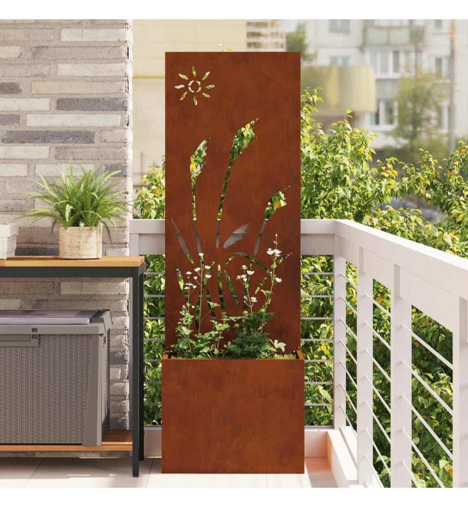 Garten Sichtschutz-Leinwand Rostig 50 x 150 cm Wetterfeststahl