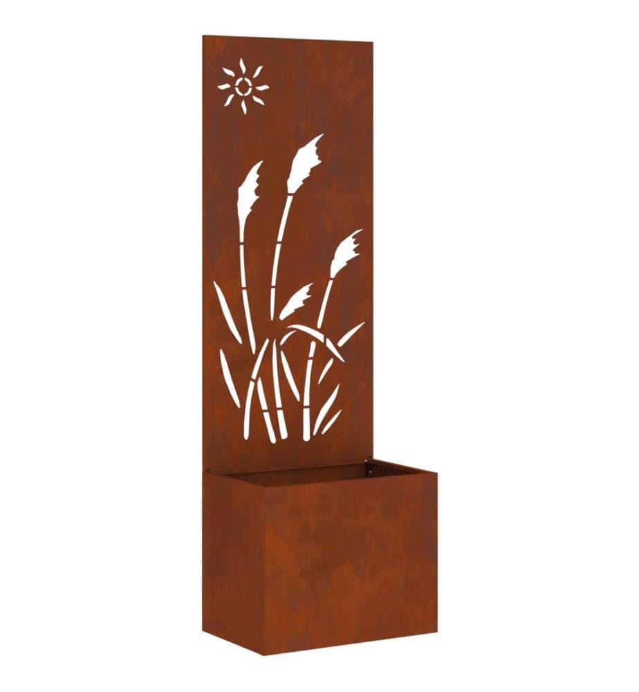 Garten Sichtschutz-Leinwand Rostig 50 x 150 cm Wetterfeststahl