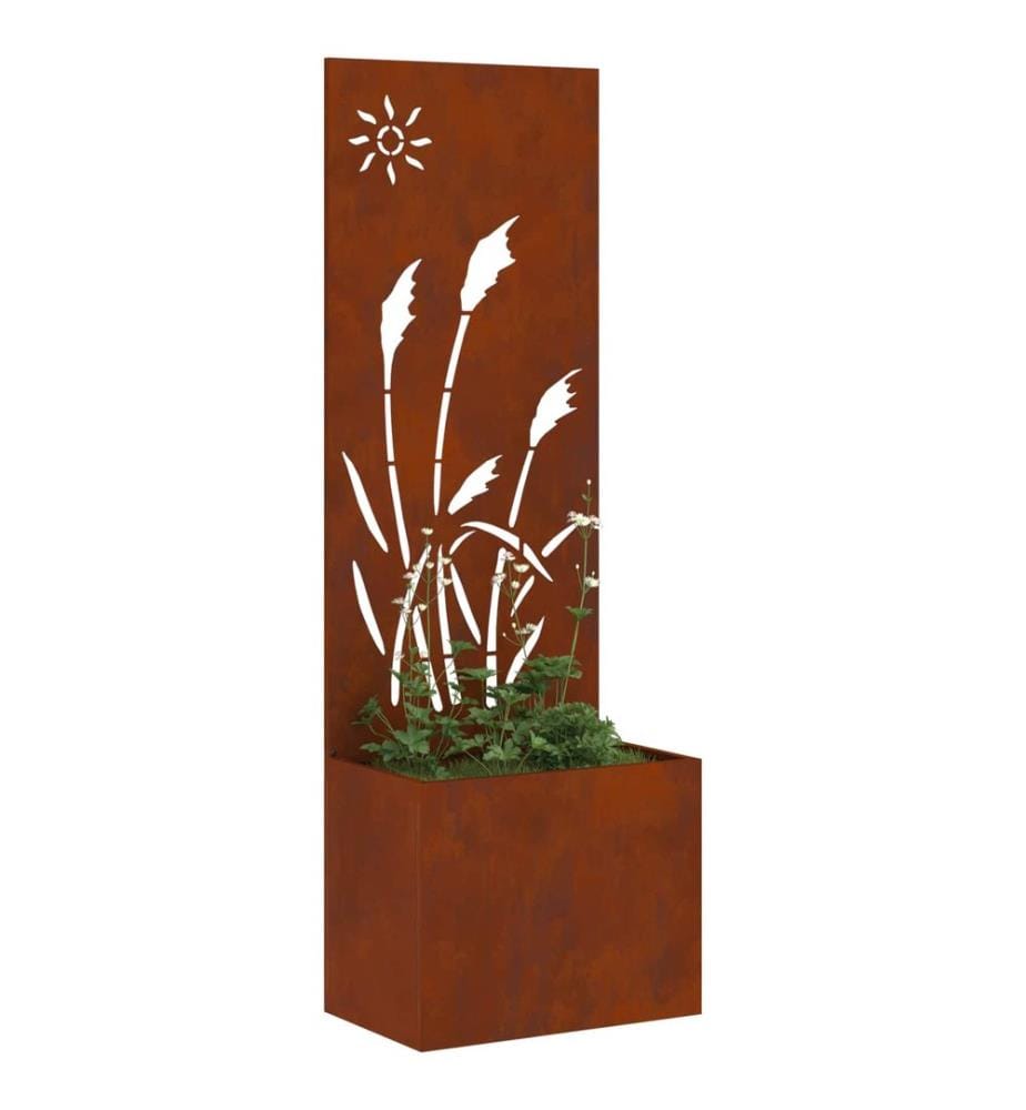 Garten Sichtschutz-Leinwand Rostig 50 x 150 cm Wetterfeststahl