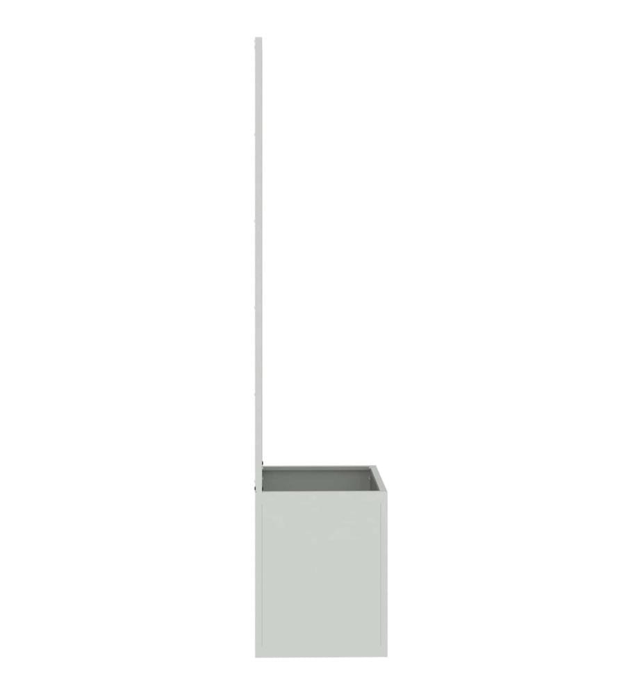 Garten Sichtschutz-Leinwand Silber 50 x 150 cm Verzinkter Stahl