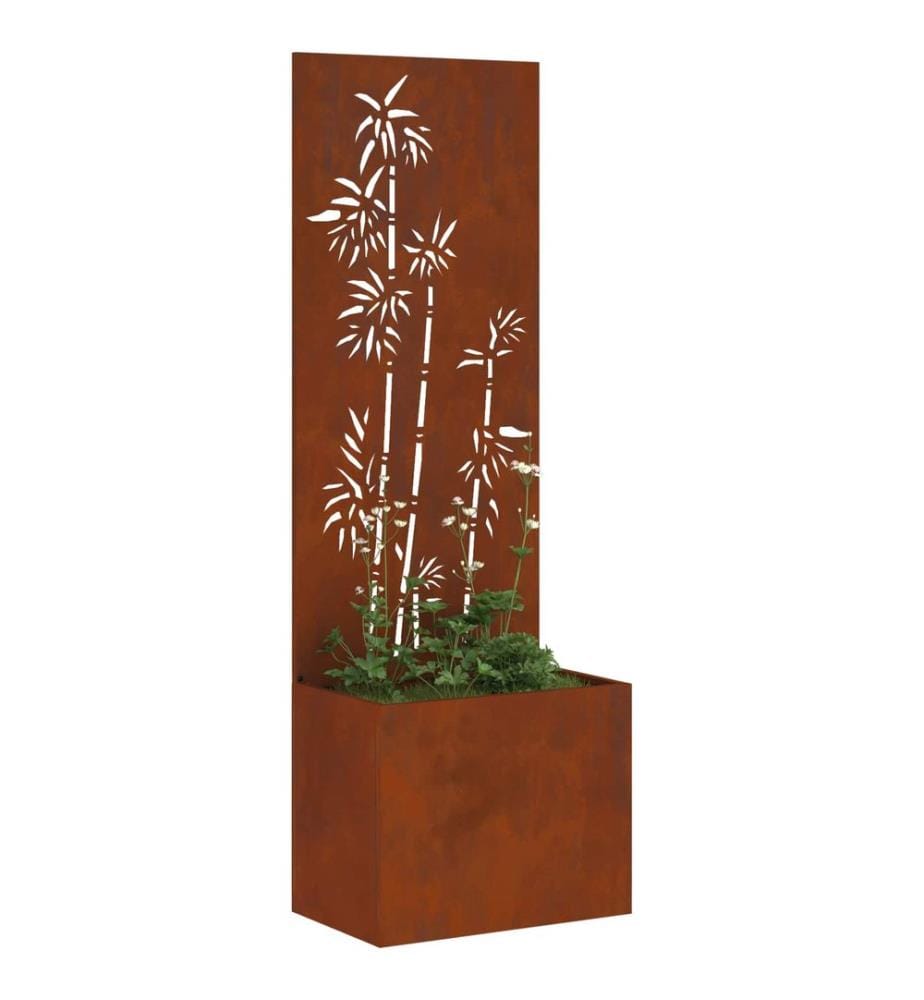 Garten Sichtschutz-Leinwand Rostig 50 x 150 cm Wetterfeststahl