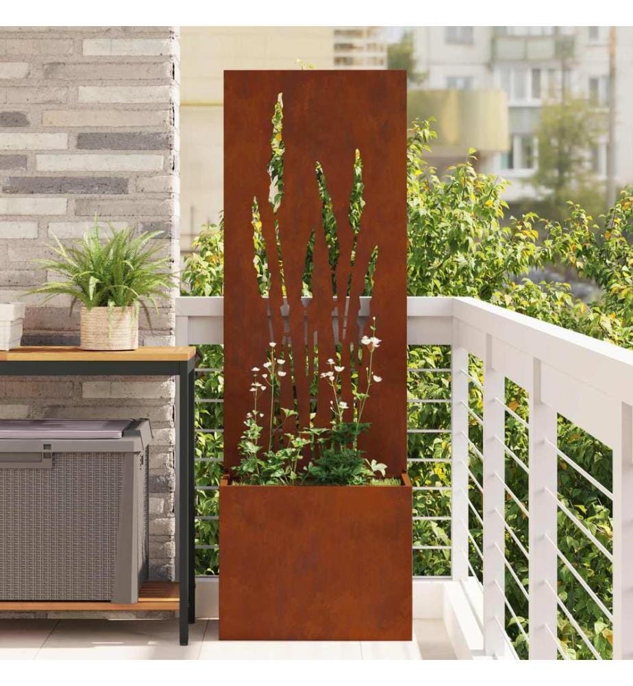 Garten Sichtschutz-Leinwand Rostig 50 x 150 cm Wetterfeststahl