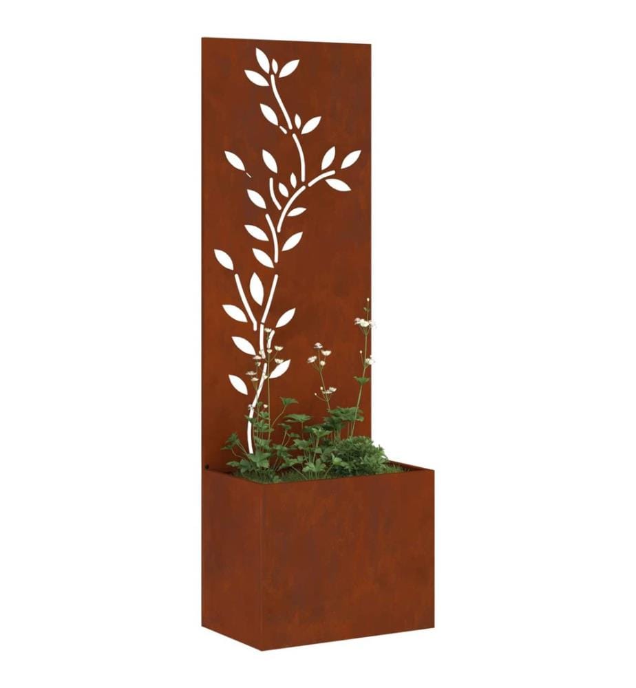 Garten Sichtschutz-Leinwand Rostig 50 x 140 cm Wetterfeststahl