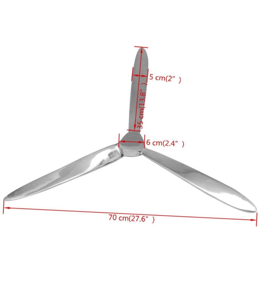 Hélice murale Aluminium Argenté 70 cm