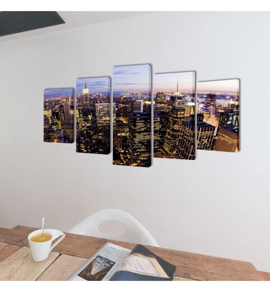 Bilder Dekoration Set Vogelperspektive auf New York 200 x 100 cm