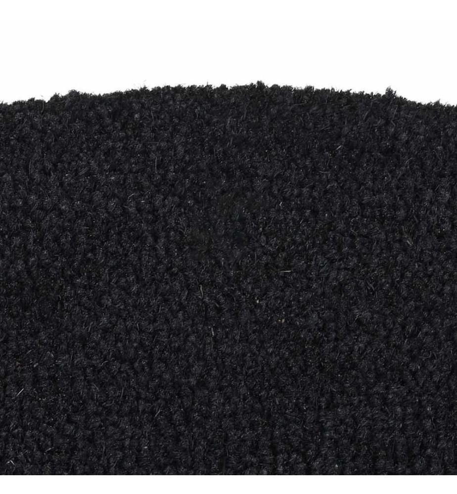 Fussmatte Schwarz Halbrund 60x90 cm Kokosfaser Getuftet