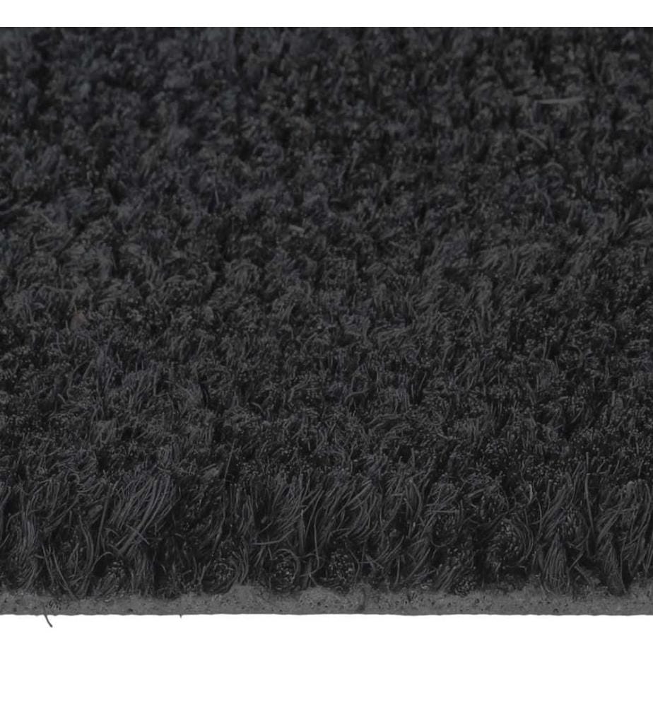 Fussmatte Schwarz Halbrund 60x90 cm Kokosfaser Getuftet