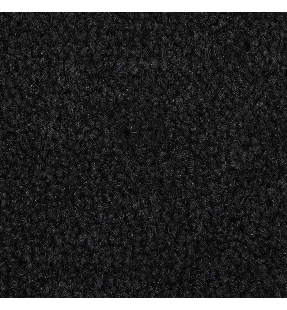 Fussmatte Schwarz Halbrund 60x90 cm Kokosfaser Getuftet