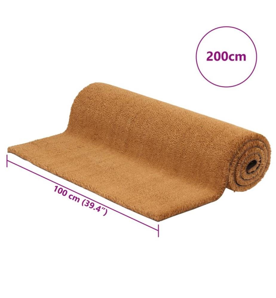 Fussmatte Natur 100x200 cm Kokosfaser Getuftet