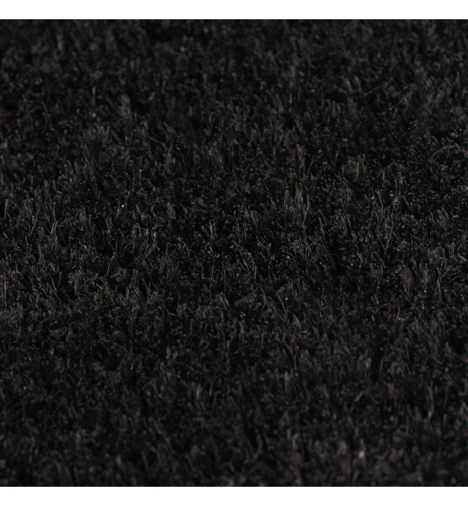 Tapis de porte noir 80x100 cm fibre de coco touffeté