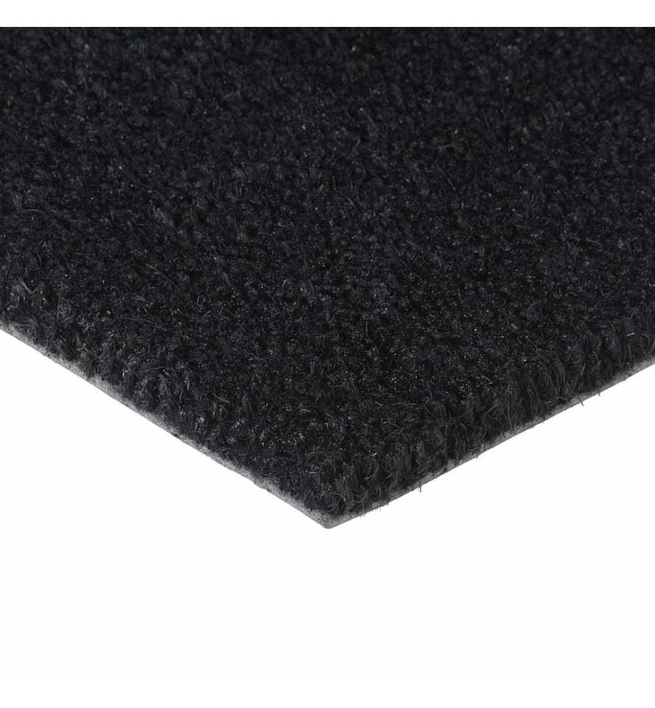 Fussmatte Schwarz 60x90 cm Kokosfaser Getuftet