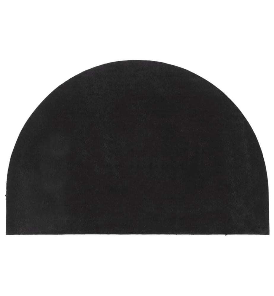 Tapis de porte gris foncé demi-rond 60x90 cm