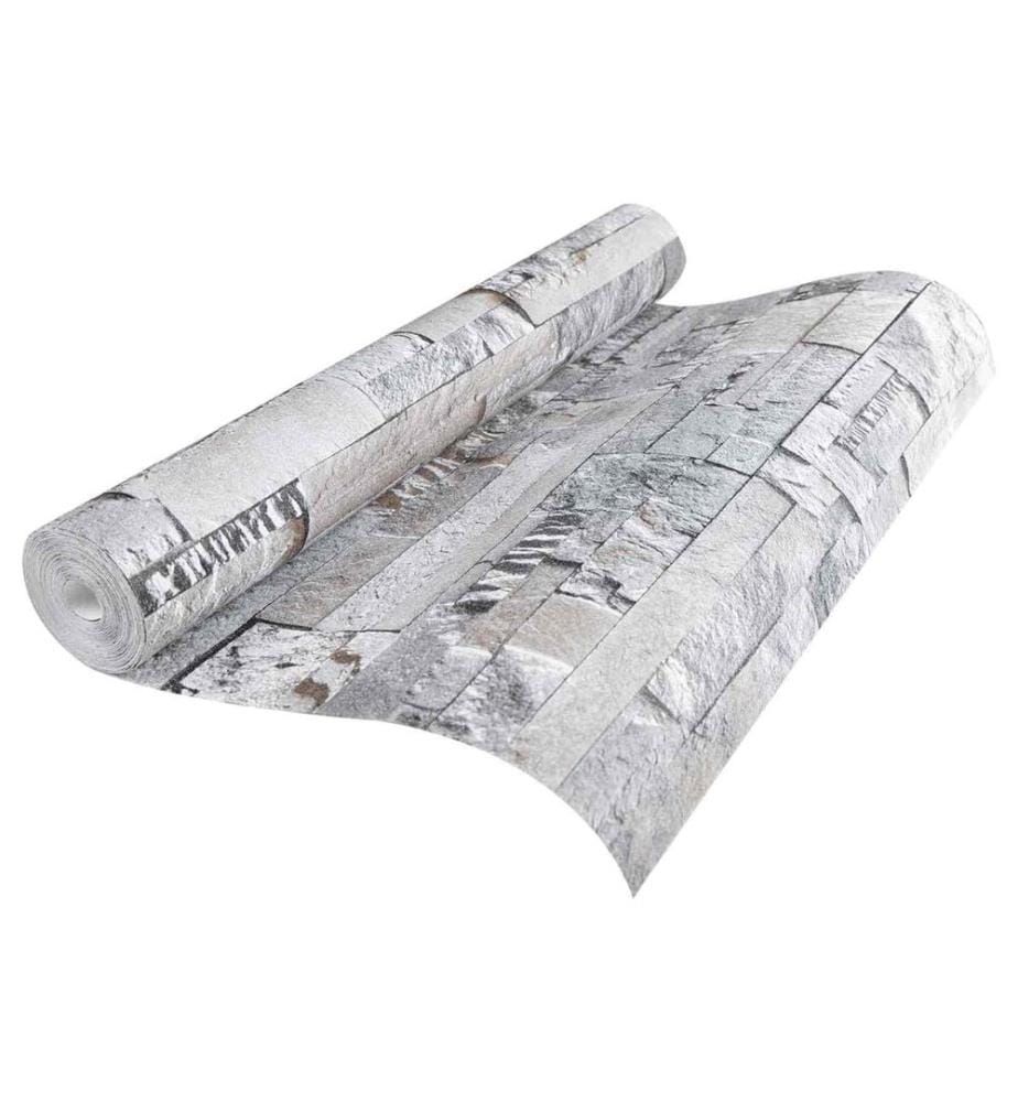3D Stein Tapete Grau 10 x 0,53 m Vliesstoff