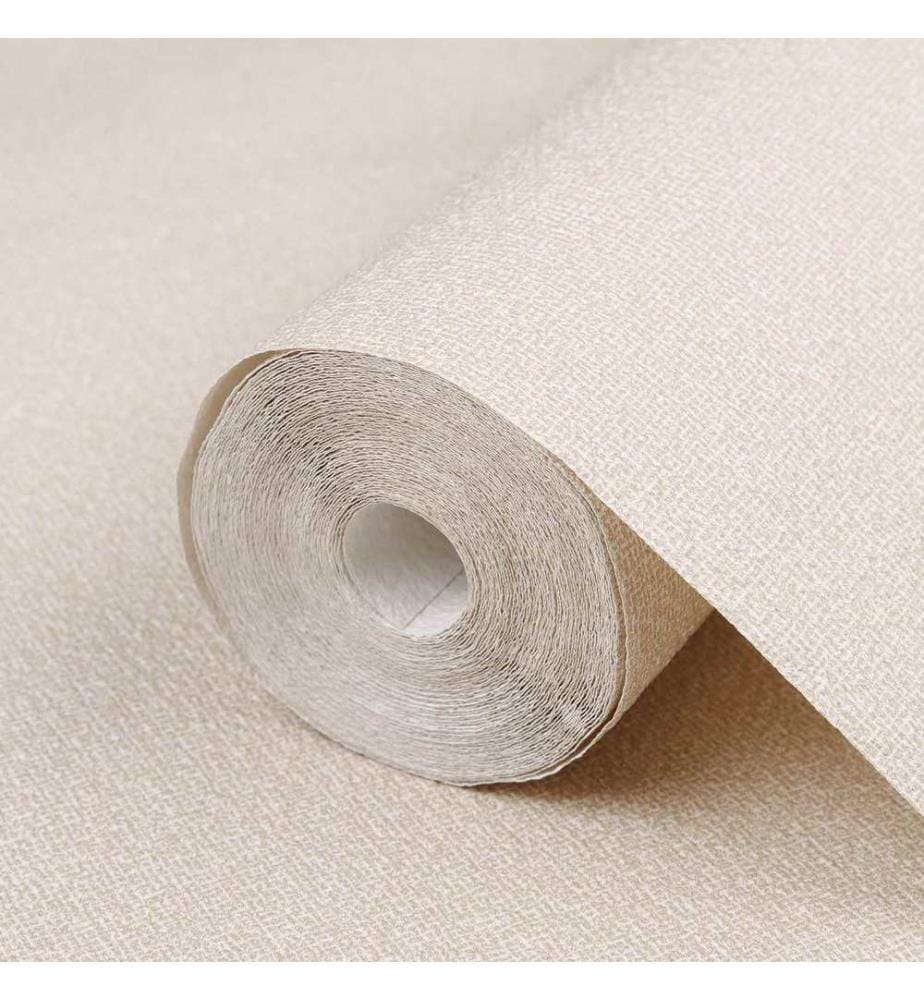 Papier peint 3D Solide Rayé Beige 10 x 0,53 m Tissu non tissé