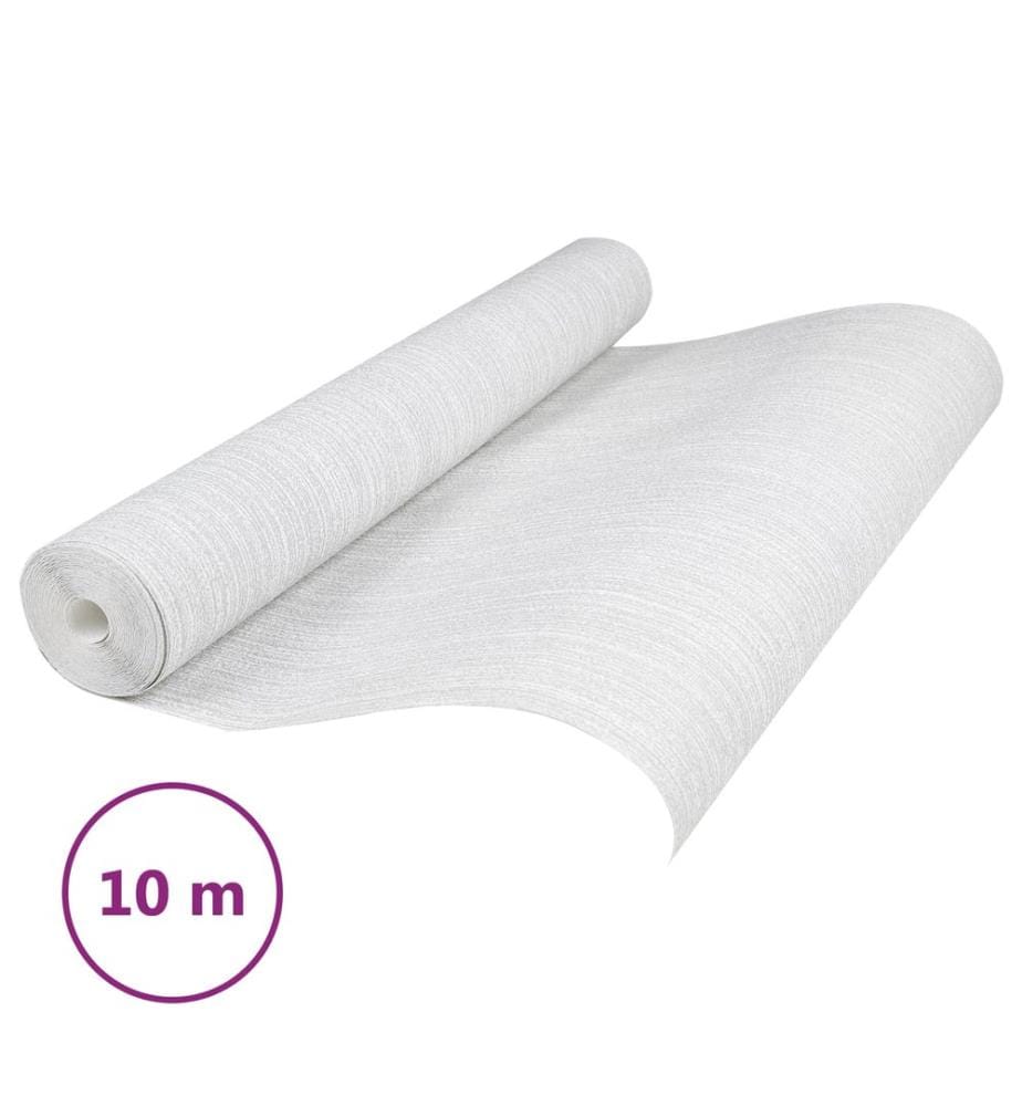 3D Solid Tapete Gestreift Hellgrau 10 x 0,53 m Vliesstoff