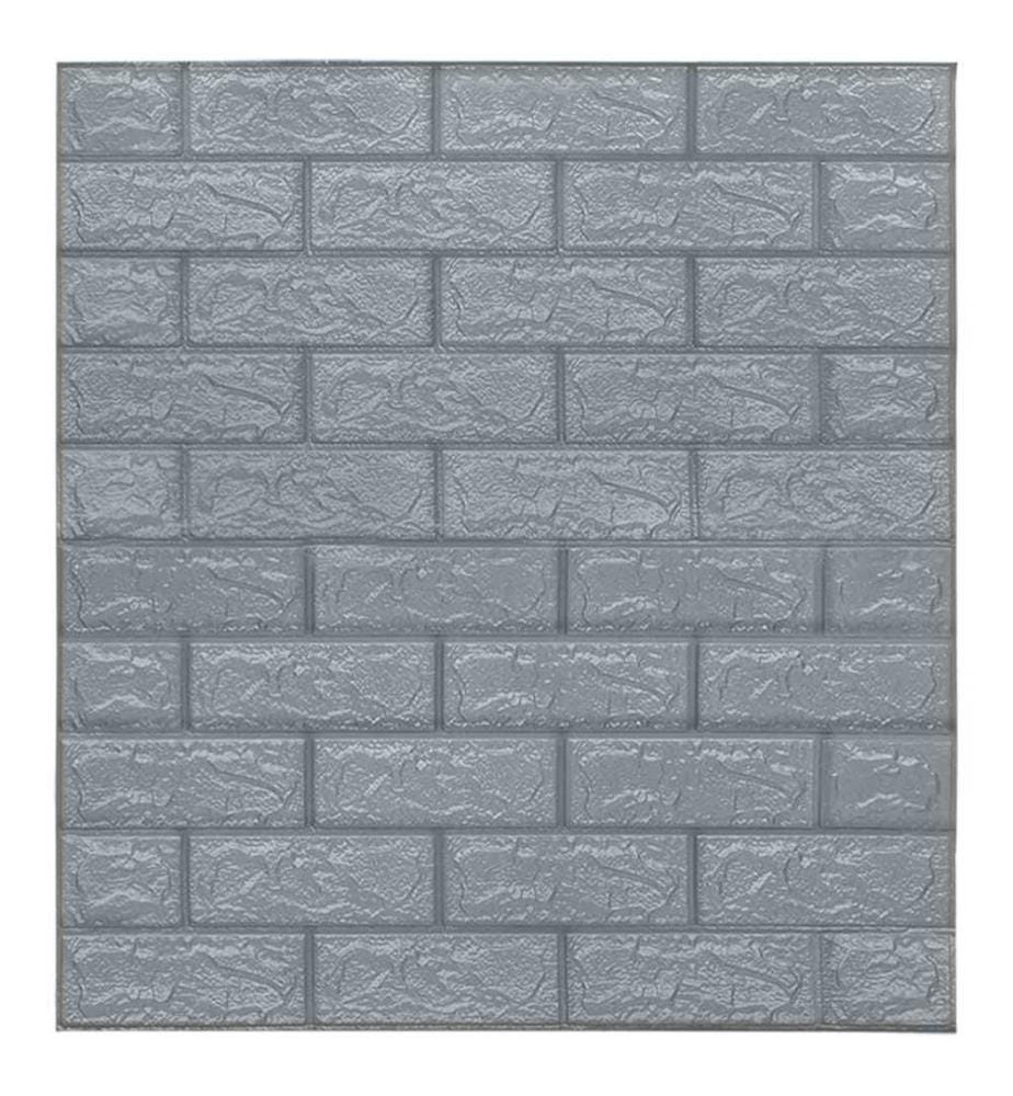 Papier peint 3D autoadhésif Briques 10 pcs Anthracite
