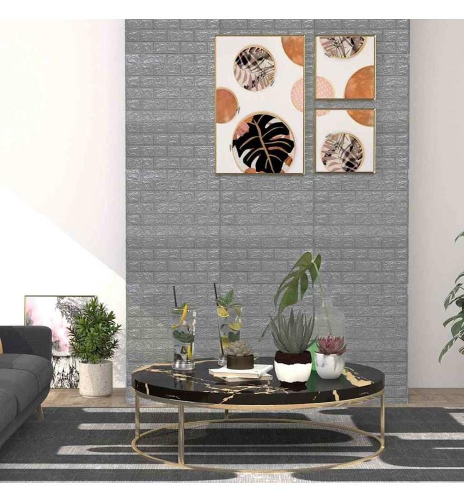 Papier peint 3D autoadhésif Briques 20 pcs Anthracite
