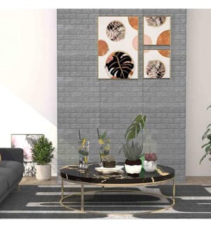 3D Tapete Ziegelstein Selbstklebend 20 Stk. Anthrazit