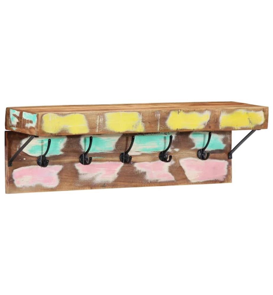 Garderobenständer Mehrfarbig 73 x 19 x 23 cm Massivholz Altholz