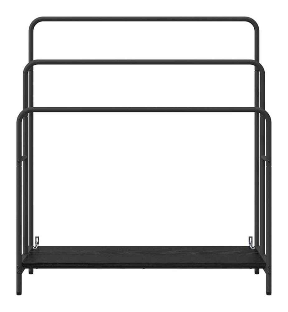 Garment Rack Black Oak 90 x 30 x 100.5 cm Engineered Wood