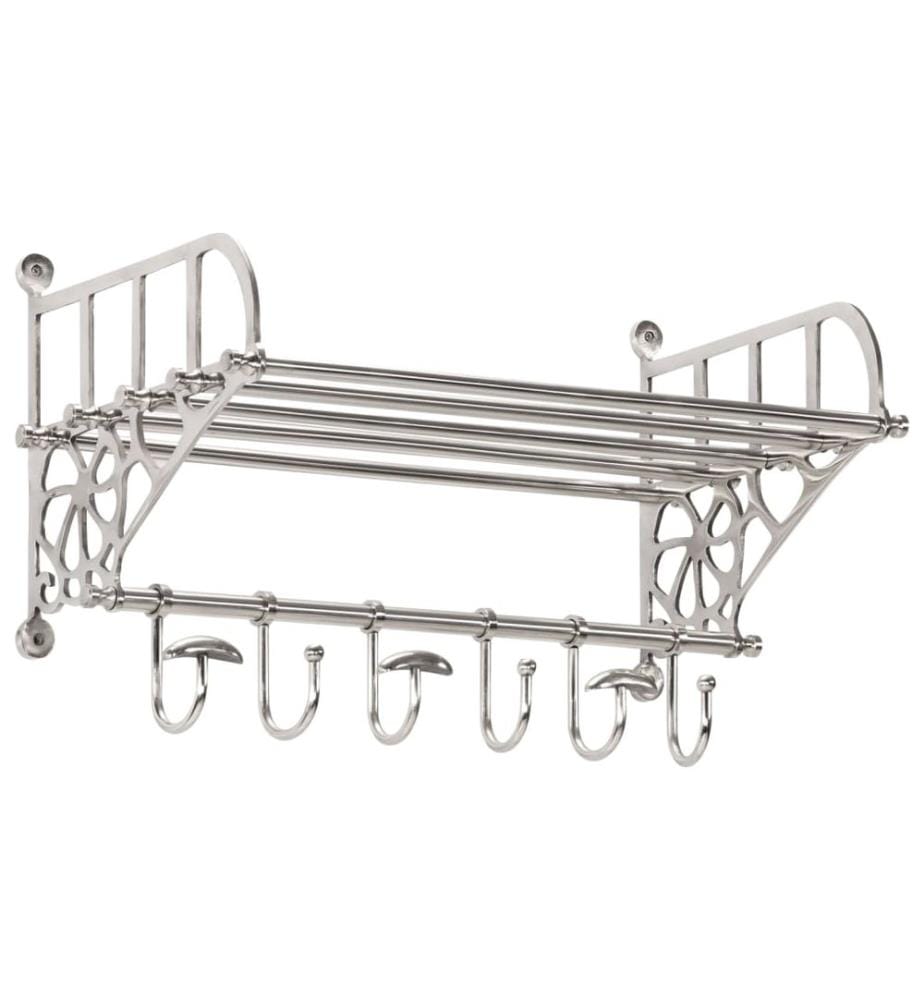 Wandgarderobe mit Kleiderhaken Aluminium