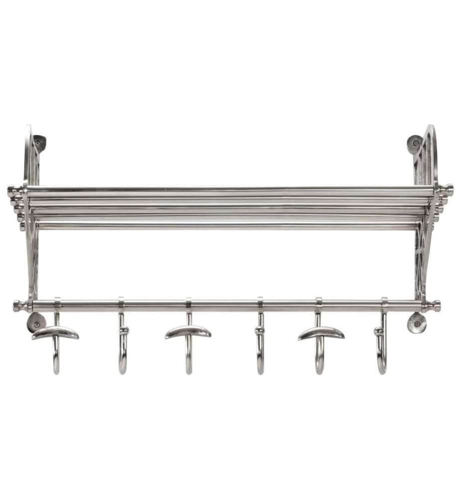 Wandgarderobe mit Kleiderhaken Aluminium