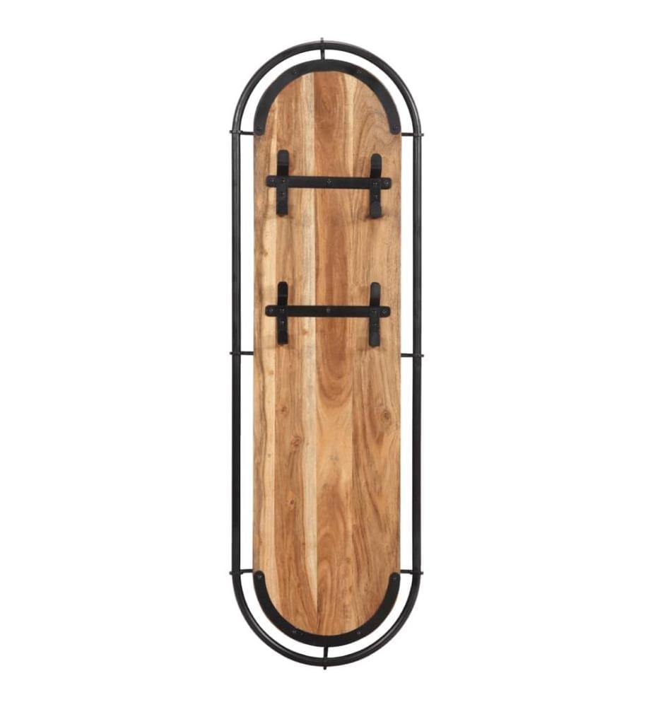 Wandgarderoben mit 4 Haken 2 Stk. Massivholz Akazie