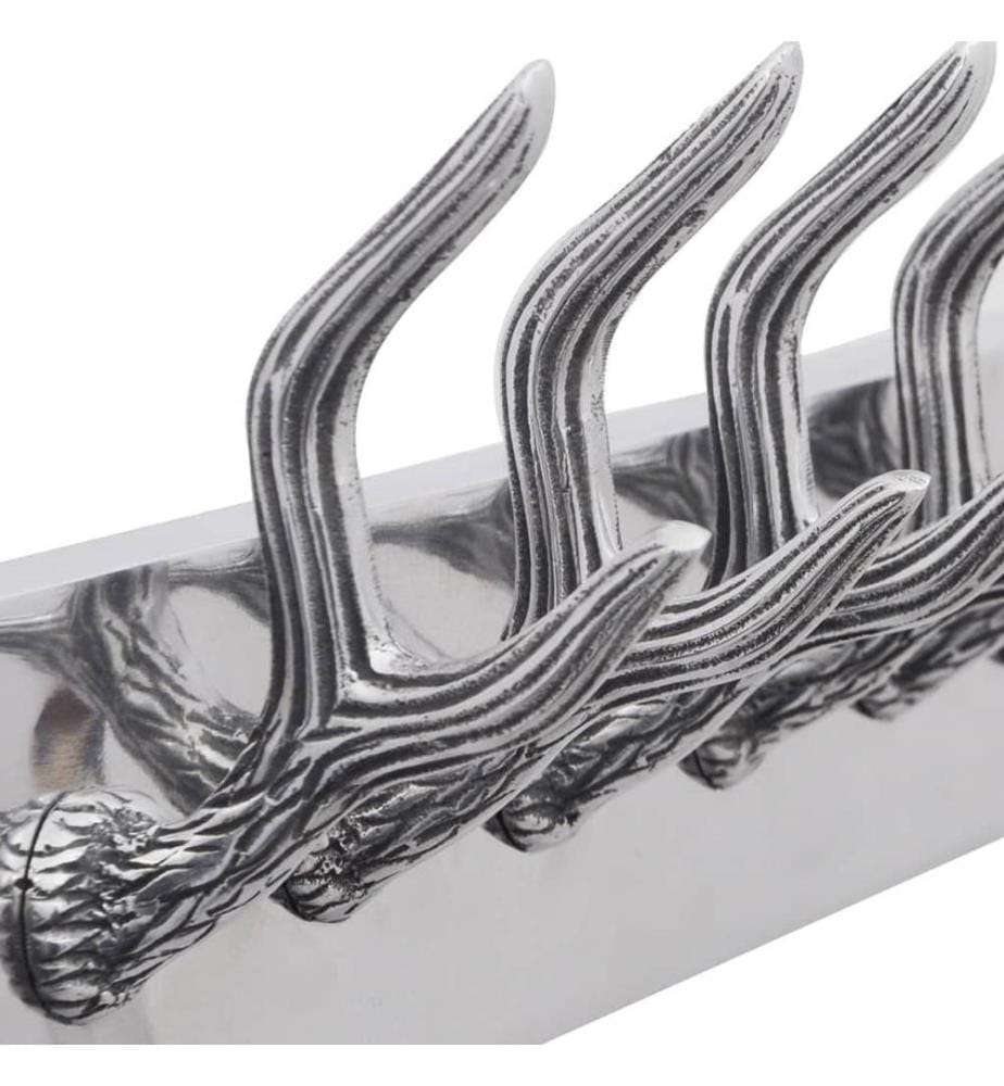 Aluminium Garderobenhaken Hakenleiste Hut-/Krawattenaufhänger Silber