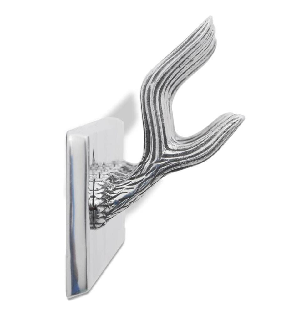 Aluminium Garderobenhaken Hakenleiste Hut-/Krawattenaufhänger Silber