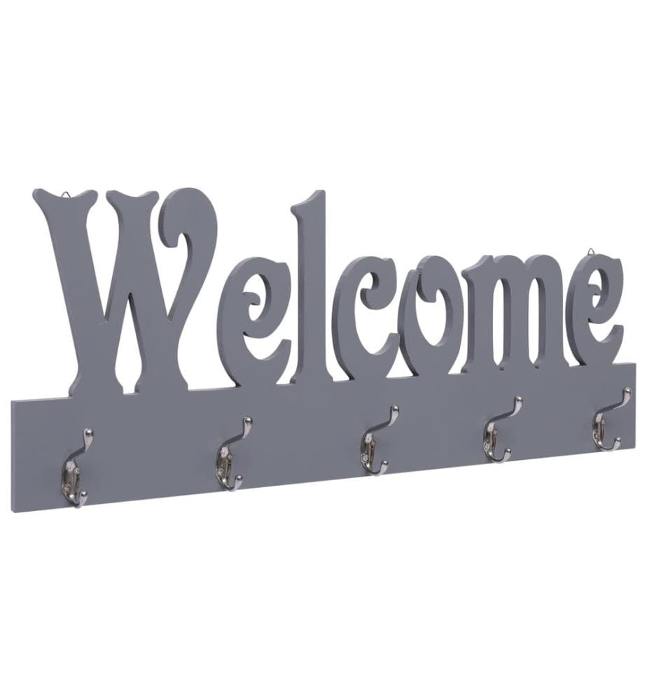 Wandgarderobe WELCOME Grau 74 x 29,5 cm