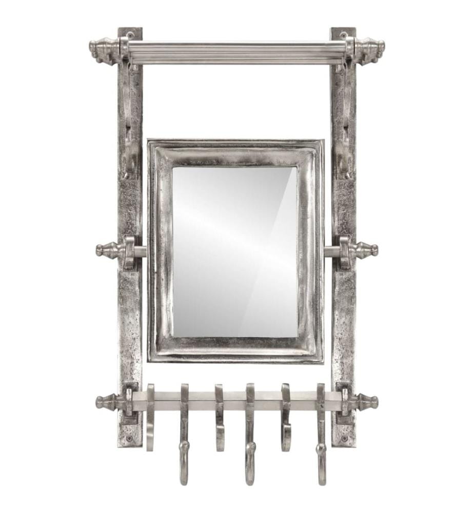 Wandgarderobe mit Kleiderhaken Aluminium