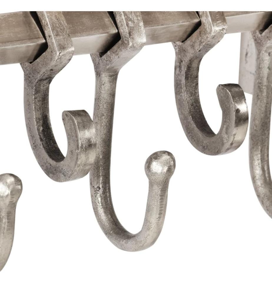 Wandgarderobe mit Kleiderhaken Aluminium