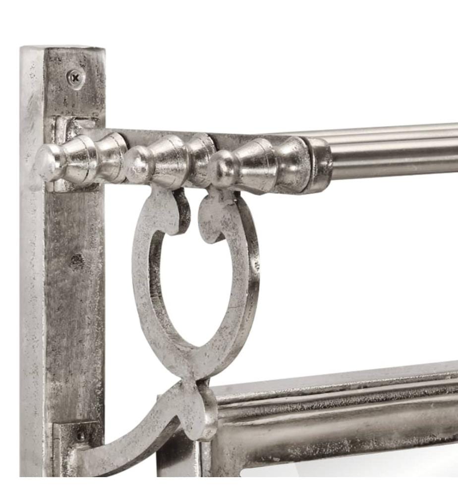 Wandgarderobe mit Kleiderhaken Aluminium