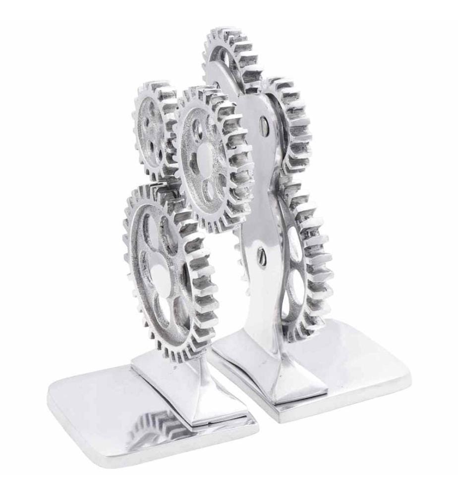 Buchstützen 2 pcs Silber 10 x 10 x 22 cm Aluminium