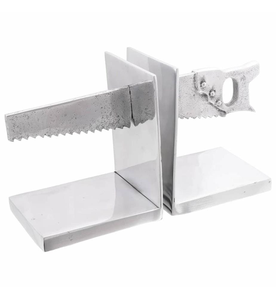 Bookends 2 pcs Silver 11 x 14 x 17.5 cm Aluminium