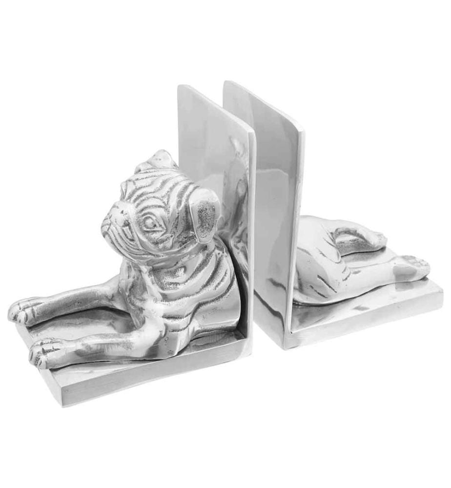 Bookends 2 pcs Silver 12 x 15 x 18 cm Aluminium